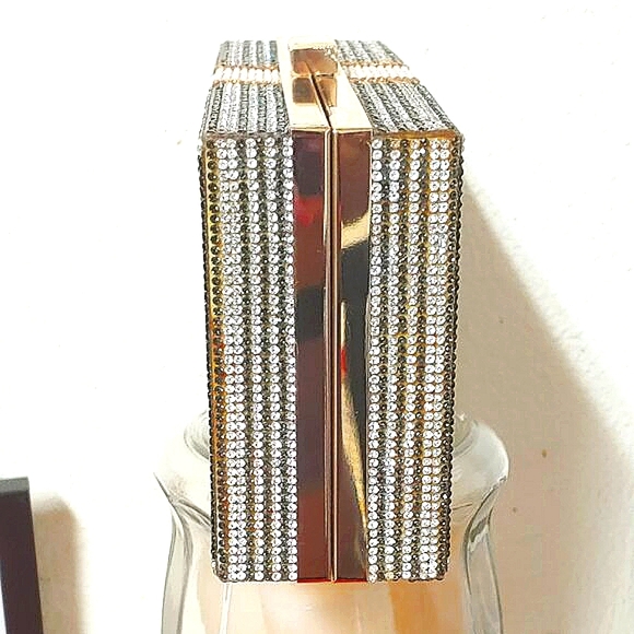 Bling Rhinestone Money Clutch/Purse (w/ Detachable Chain Strap) - Picture 5 of 14